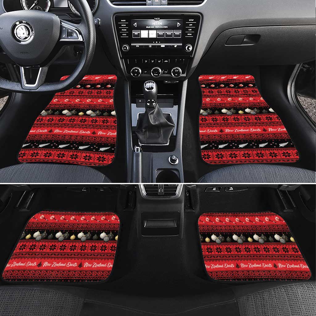New Zealand Darts Christmas Car Mats Merry Xmas Aotearoa Maori Red - Polynesian Pride