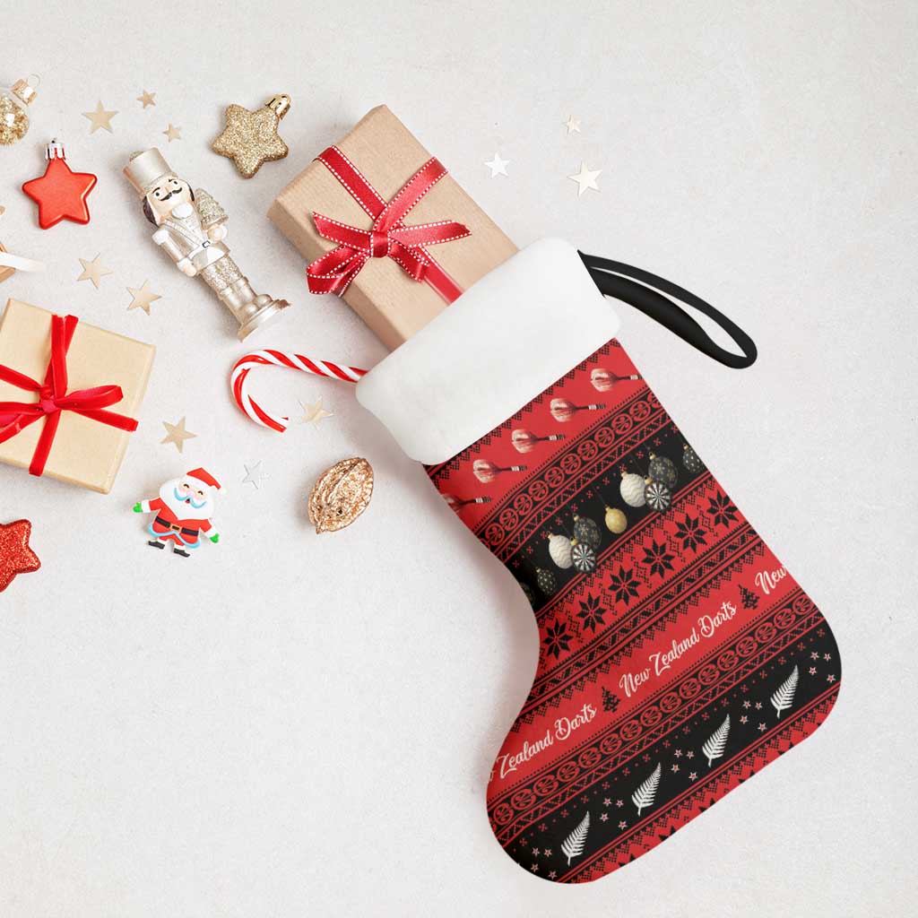 New Zealand Darts Christmas Stocking Merry Xmas Aotearoa Maori Red - Polynesian Pride