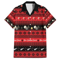 New Zealand Darts Christmas Family Matching Off The Shoulder Long Sleeve Dress and Hawaiian Shirt Merry Xmas Aotearoa Maori Red - Polynesian Pride