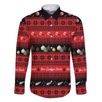 New Zealand Darts Christmas Family Matching Short Sleeve Bodycon Dress and Hawaiian Shirt Merry Xmas Aotearoa Maori Red - Polynesian Pride