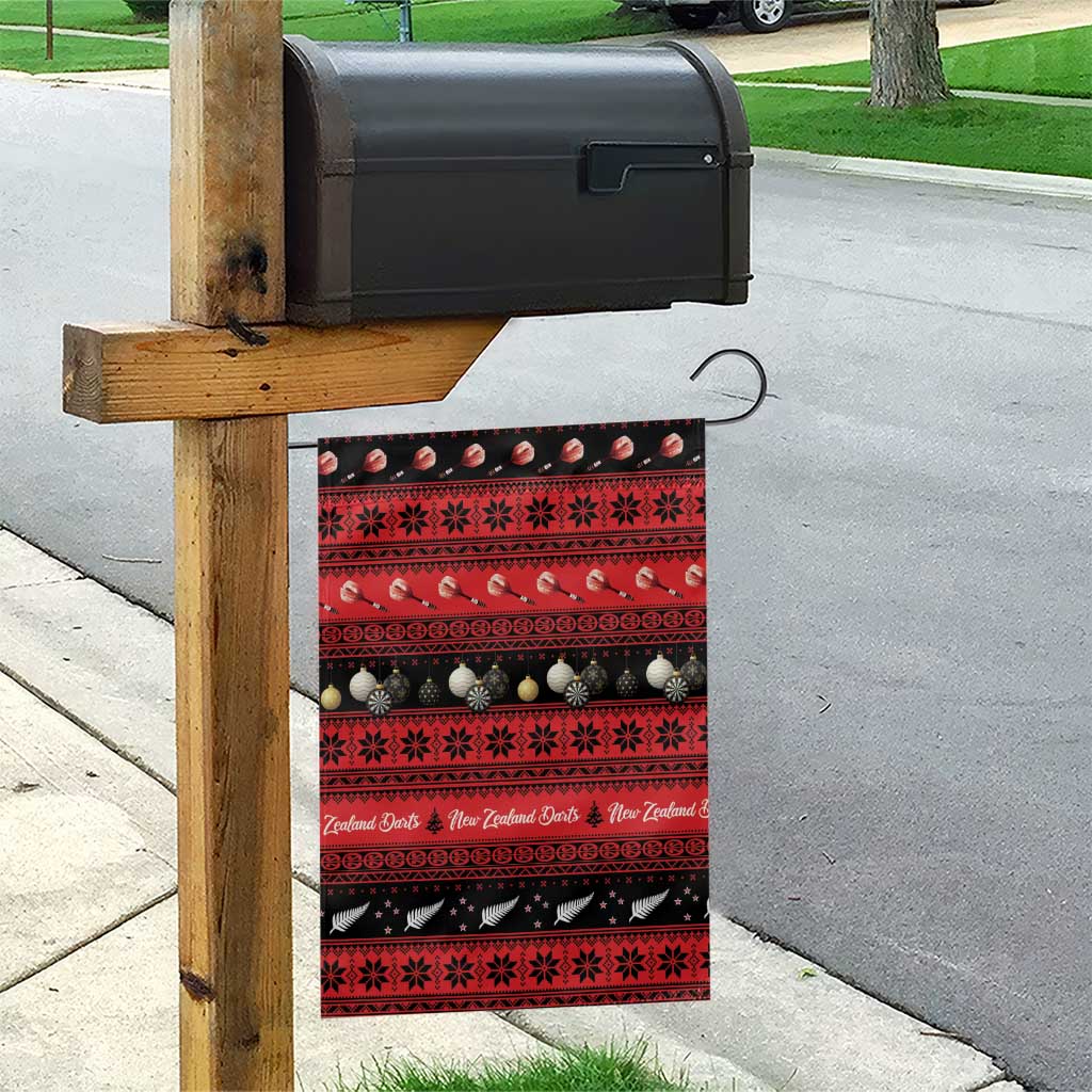 New Zealand Darts Christmas Garden Flag Merry Xmas Aotearoa Maori Red - Polynesian Pride