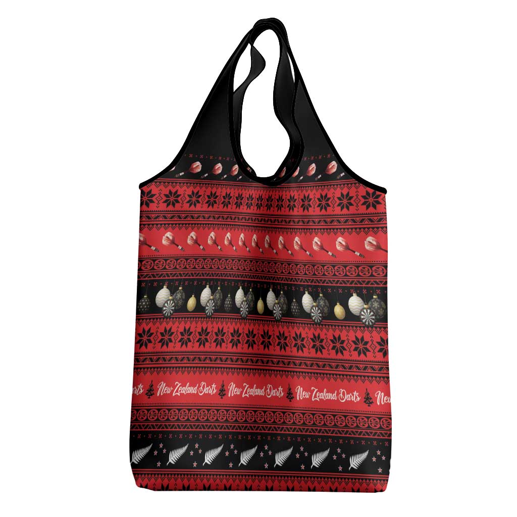 New Zealand Darts Christmas Grocery Bag Merry Xmas Aotearoa Maori Red - Polynesian Pride