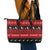 New Zealand Darts Christmas Leather Tote Bag Merry Xmas Aotearoa Maori Red - Polynesian Pride