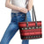 New Zealand Darts Christmas Leather Tote Bag Merry Xmas Aotearoa Maori Red - Polynesian Pride