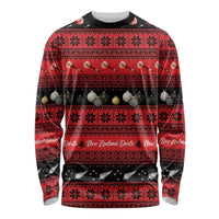 New Zealand Darts Christmas Long Sleeve Shirt Merry Xmas Aotearoa Maori Red - Polynesian Pride