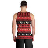New Zealand Darts Christmas Men Tank Top Merry Xmas Aotearoa Maori Red - Polynesian Pride