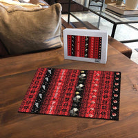 New Zealand Darts Christmas Puzzle Merry Xmas Aotearoa Maori Red - Polynesian Pride