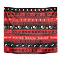 New Zealand Darts Christmas Tapestry Merry Xmas Aotearoa Maori Red - Polynesian Pride