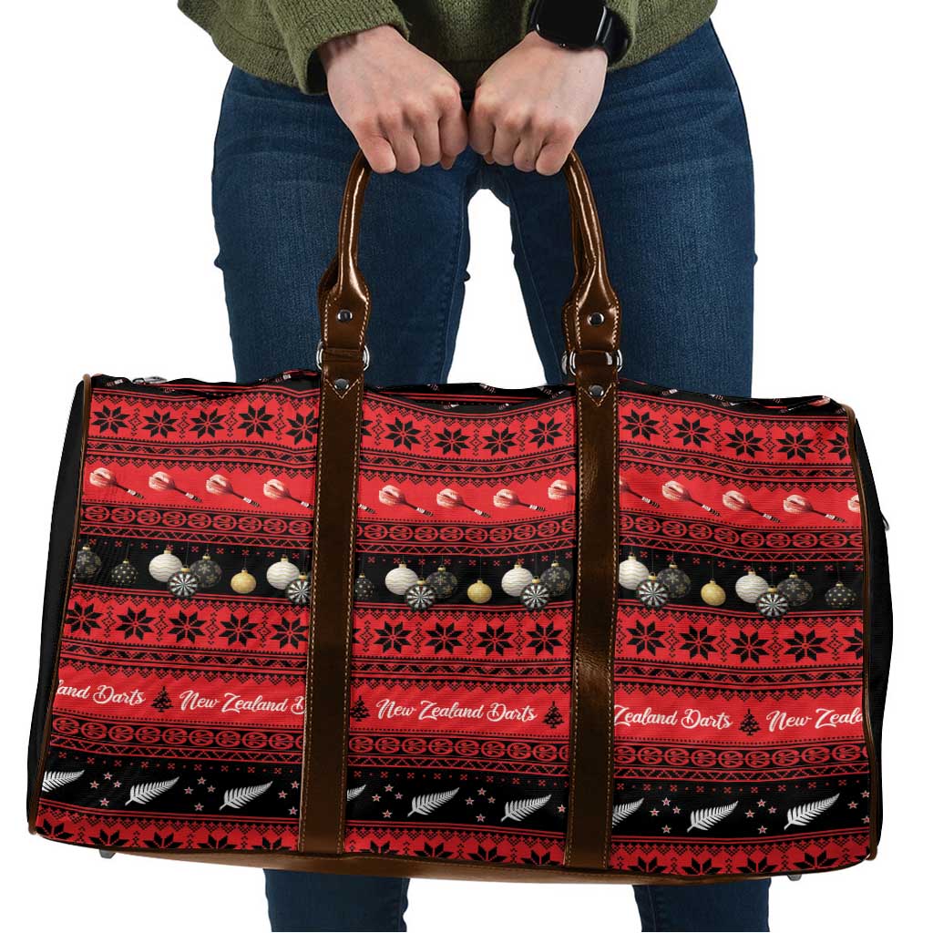 New Zealand Darts Christmas Travel Bag Merry Xmas Aotearoa Maori Red - Polynesian Pride