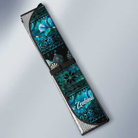 New Zealand Darts Christmas Auto Sun Shade Merry Xmas Aotearoa Maori Paua Shell - Polynesian Pride