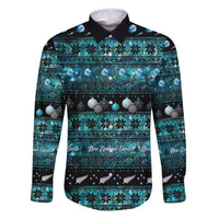 New Zealand Darts Christmas Family Matching Off Shoulder Short Dress and Hawaiian Shirt Merry Xmas Aotearoa Maori Paua Shell - Polynesian Pride