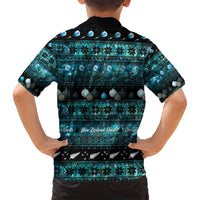 New Zealand Darts Christmas Family Matching Tank Maxi Dress and Hawaiian Shirt Merry Xmas Aotearoa Maori Paua Shell - Polynesian Pride