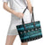 New Zealand Darts Christmas Leather Tote Bag Merry Xmas Aotearoa Maori Paua Shell - Polynesian Pride