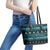 New Zealand Darts Christmas Leather Tote Bag Merry Xmas Aotearoa Maori Paua Shell - Polynesian Pride