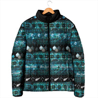New Zealand Darts Christmas Padded Jacket Merry Xmas Aotearoa Maori Paua Shell - Polynesian Pride