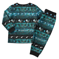 New Zealand Darts Christmas Pajama Set Merry Xmas Aotearoa Maori Paua Shell - Polynesian Pride