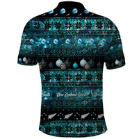 New Zealand Darts Christmas Polo Shirt Merry Xmas Aotearoa Maori Paua Shell - Polynesian Pride