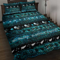 New Zealand Darts Christmas Quilt Bed Set Merry Xmas Aotearoa Maori Paua Shell - Polynesian Pride