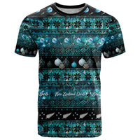 New Zealand Darts Christmas T Shirt Merry Xmas Aotearoa Maori Paua Shell - Polynesian Pride