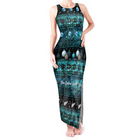 New Zealand Darts Christmas Tank Maxi Dress Merry Xmas Aotearoa Maori Paua Shell - Polynesian Pride