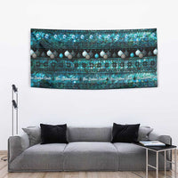 New Zealand Darts Christmas Tapestry Merry Xmas Aotearoa Maori Paua Shell - Polynesian Pride