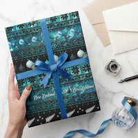 New Zealand Darts Christmas Wrapping Paper Merry Xmas Aotearoa Maori Paua Shell - Polynesian Pride