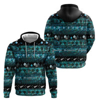 New Zealand Darts Christmas Zip Hoodie Merry Xmas Aotearoa Maori Paua Shell - Polynesian Pride