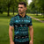 New Zealand Darts Christmas Zipper Polo Shirt Merry Xmas Aotearoa Maori Paua Shell - Polynesian Pride