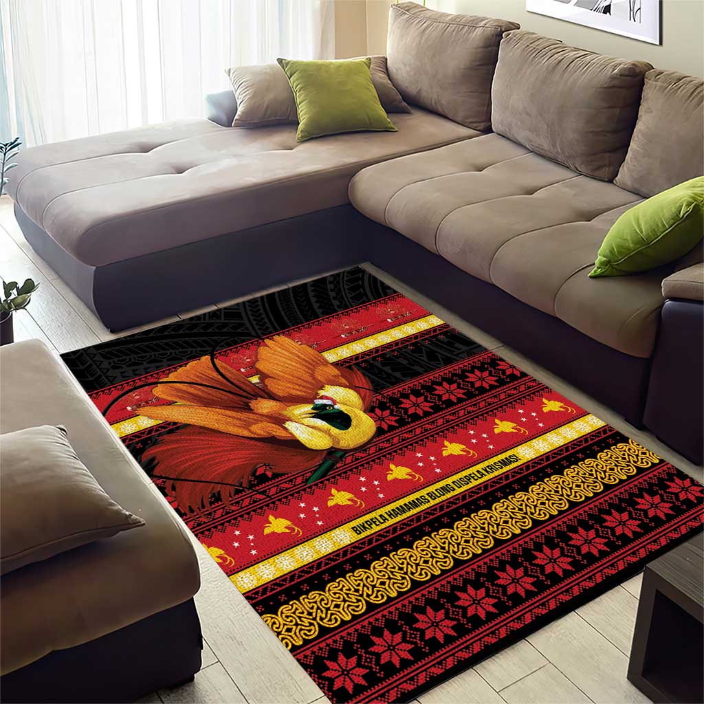 Papua New Guinea Christmas Area Rug Bikpela hamamas blong dispela Krismas - Polynesian Pride