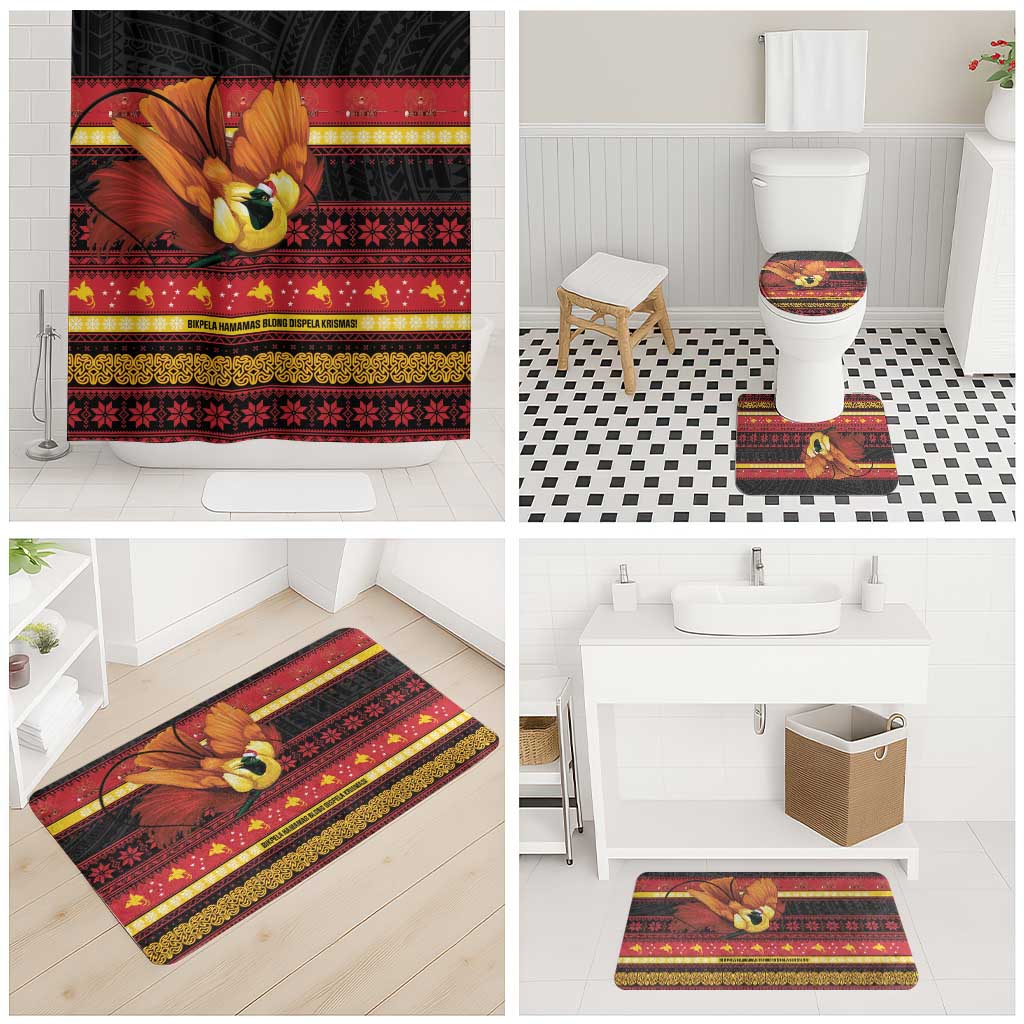 Papua New Guinea Christmas Bathroom Set Bikpela hamamas blong dispela Krismas - Polynesian Pride