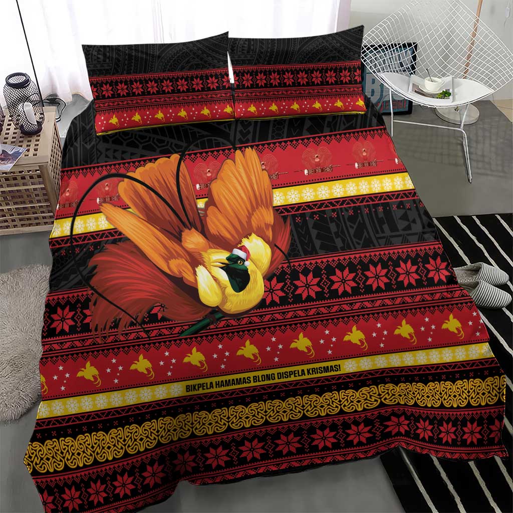 Papua New Guinea Christmas Bedding Set Bikpela hamamas blong dispela Krismas - Polynesian Pride