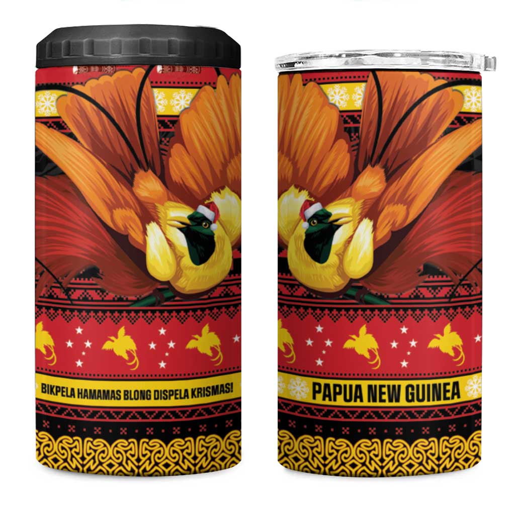 Papua New Guinea Christmas 4 in 1 Can Cooler Tumbler Bikpela hamamas blong dispela Krismas - Polynesian Pride