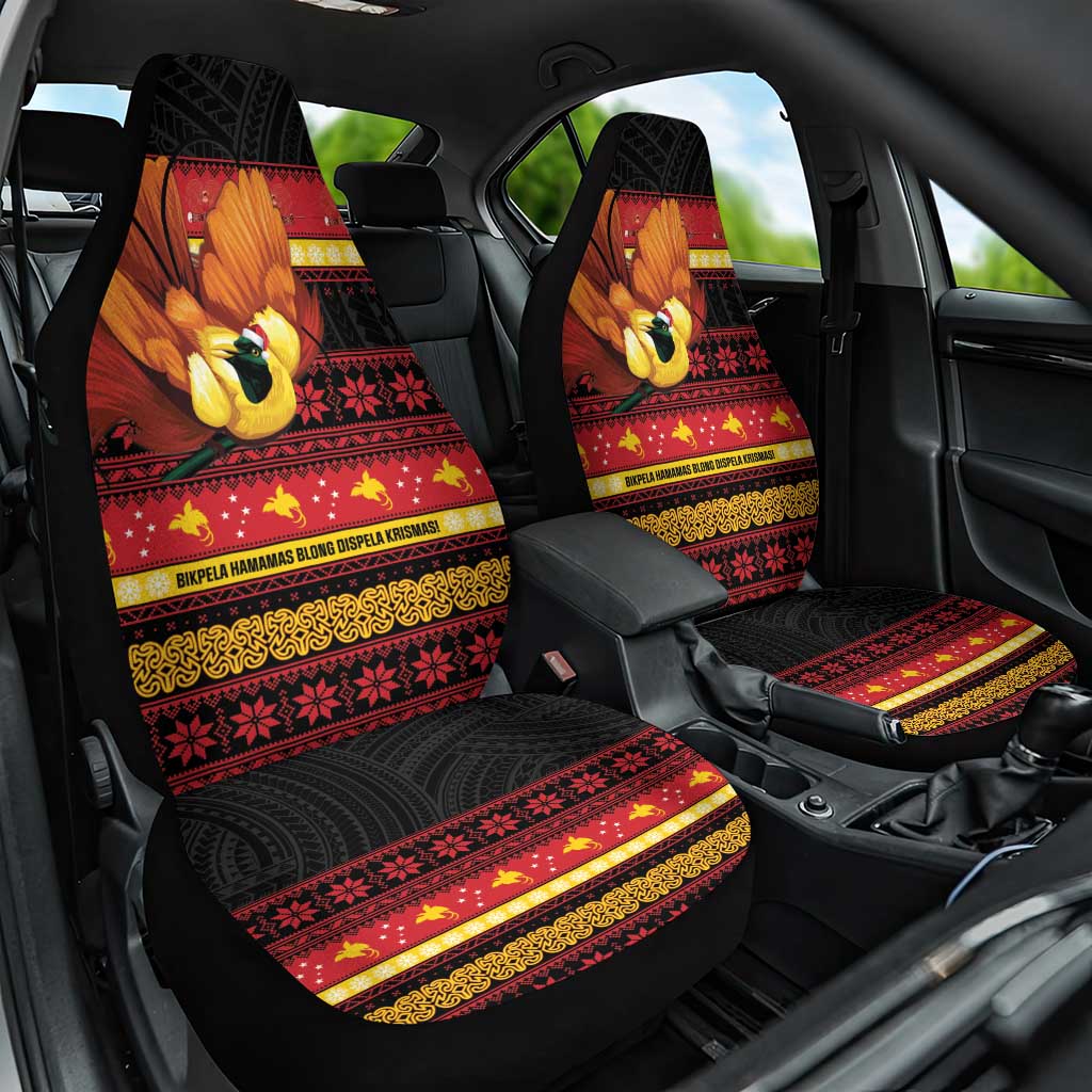 Papua New Guinea Christmas Car Seat Cover Bikpela hamamas blong dispela Krismas - Polynesian Pride