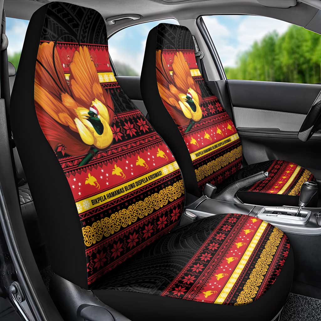 Papua New Guinea Christmas Car Seat Cover Bikpela hamamas blong dispela Krismas - Polynesian Pride