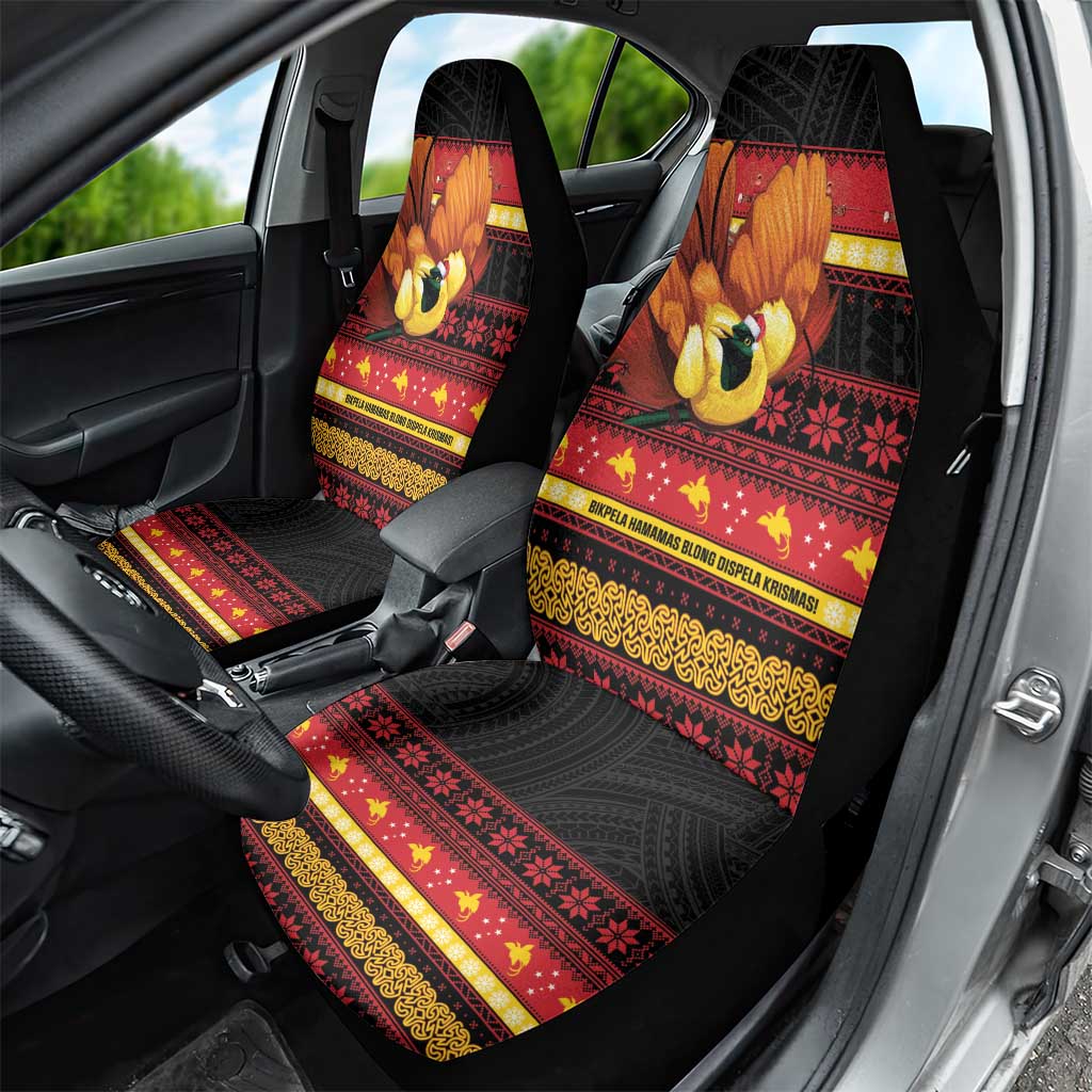 Papua New Guinea Christmas Car Seat Cover Bikpela hamamas blong dispela Krismas - Polynesian Pride