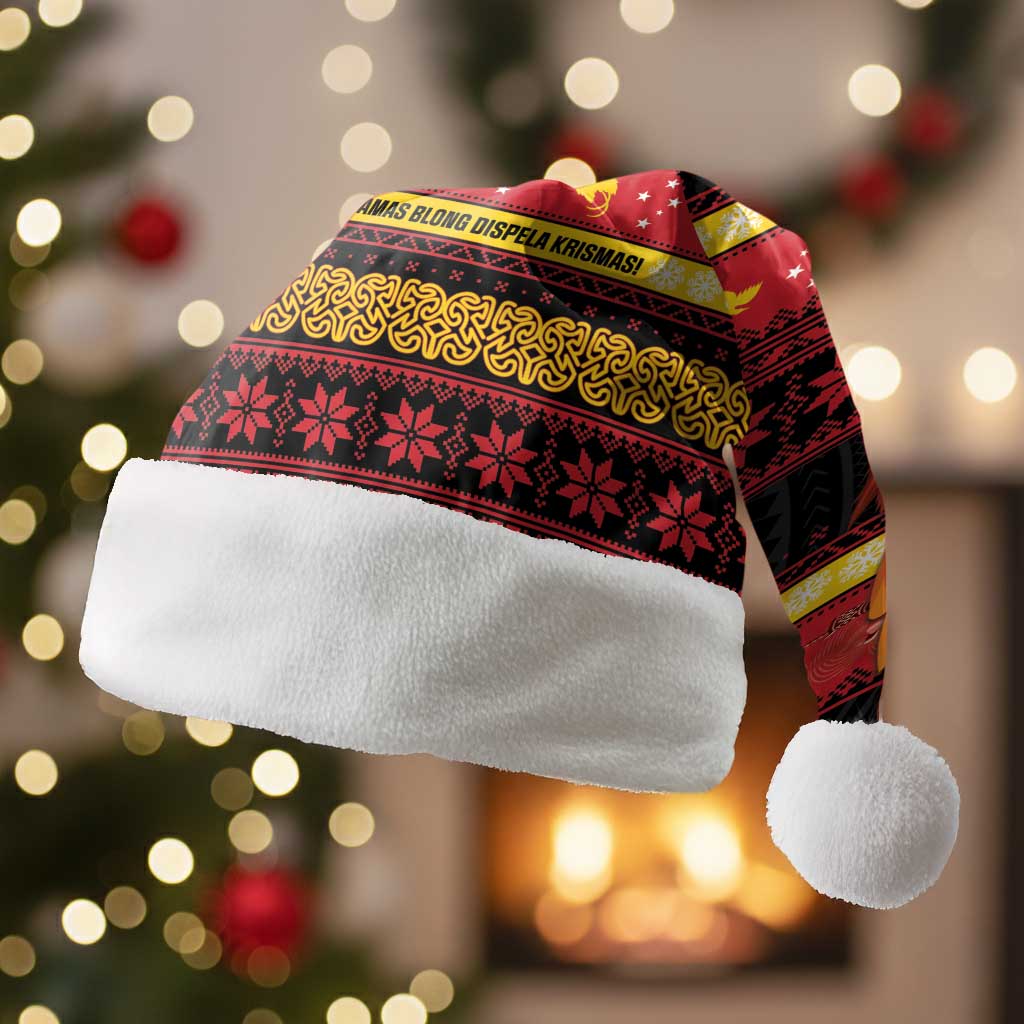 Papua New Guinea Christmas Santa Hat Bikpela hamamas blong dispela Krismas - Polynesian Pride
