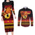 Papua New Guinea Christmas Couples Matching Long Sleeve Bodycon Dress and Long Sleeve Button Shirt Bikpela hamamas blong dispela Krismas - Polynesian Pride