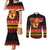 Papua New Guinea Christmas Couples Matching Mermaid Dress and Long Sleeve Button Shirt Bikpela hamamas blong dispela Krismas - Polynesian Pride
