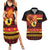 Papua New Guinea Christmas Couples Matching Summer Maxi Dress and Hawaiian Shirt Bikpela hamamas blong dispela Krismas - Polynesian Pride