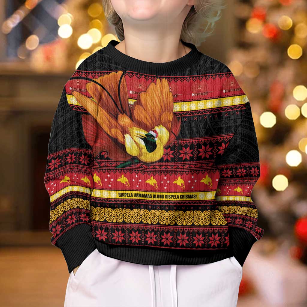 Papua New Guinea Christmas Kid Ugly Christmas Sweater Bikpela hamamas blong dispela Krismas - Polynesian Pride