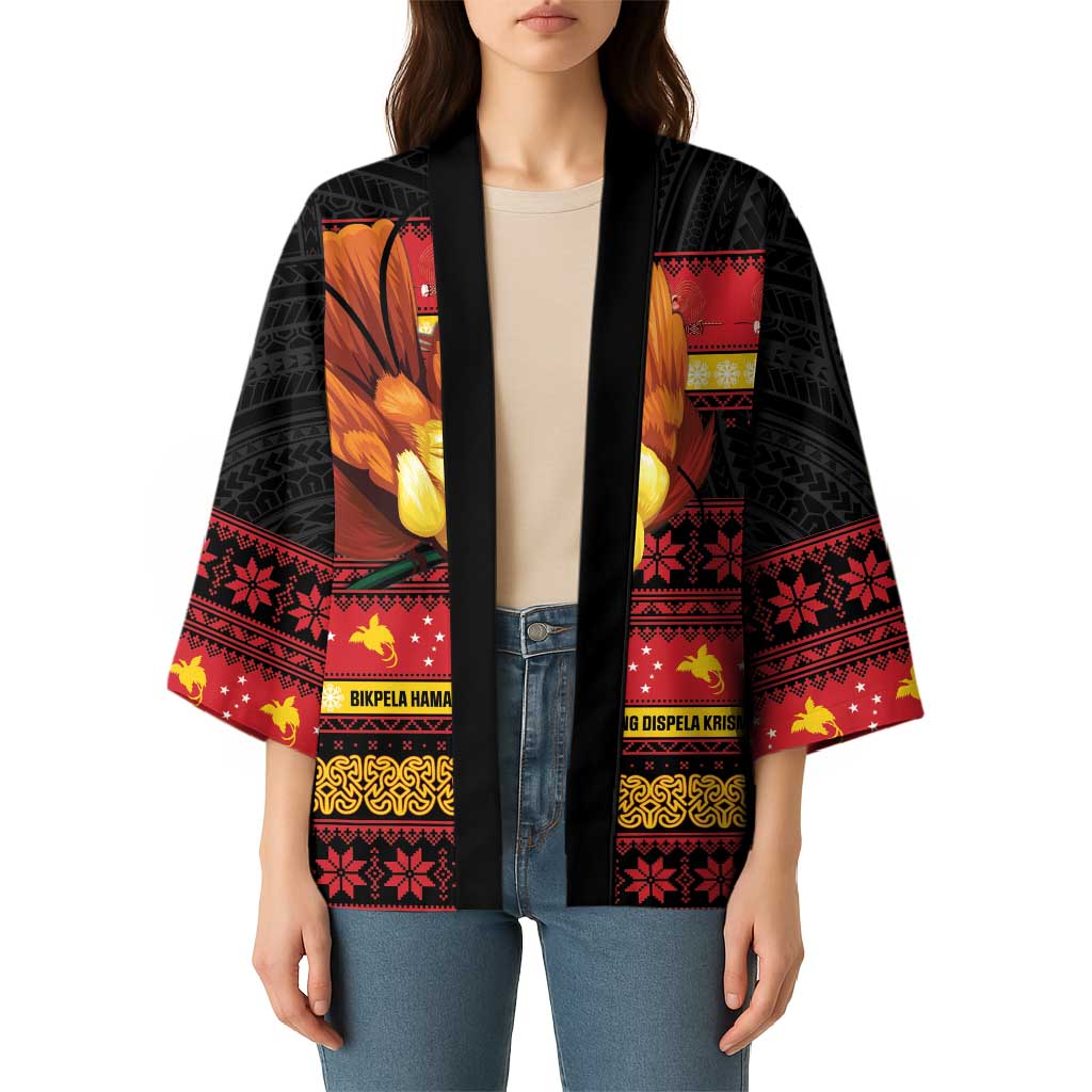 Papua New Guinea Christmas Kimono Bikpela hamamas blong dispela Krismas - Polynesian Pride