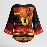 Papua New Guinea Christmas Kimono Sleeve Blouse Bikpela hamamas blong dispela Krismas - Polynesian Pride
