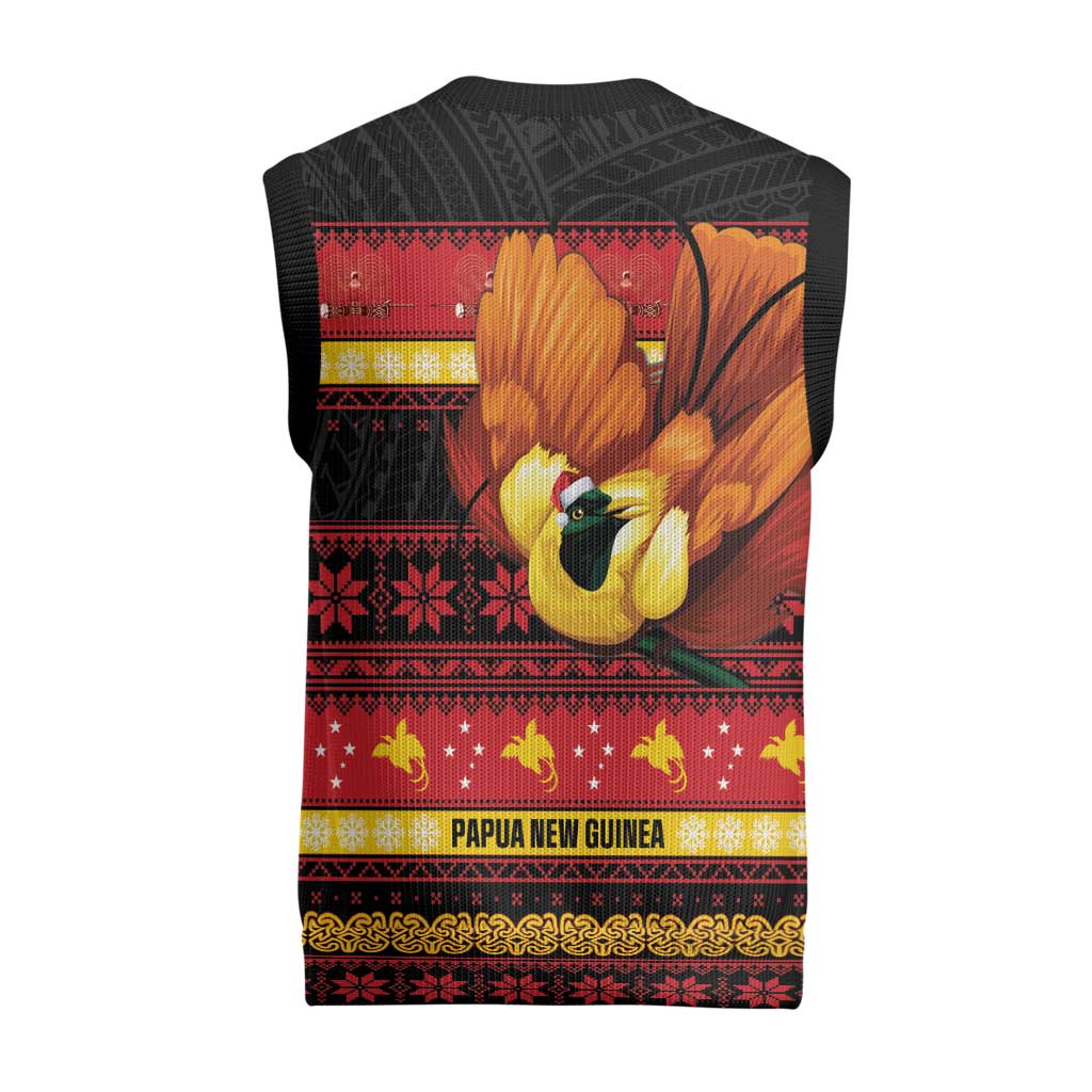 Papua New Guinea Christmas Knitted V-Neck Vest Bikpela hamamas blong dispela Krismas - Polynesian Pride