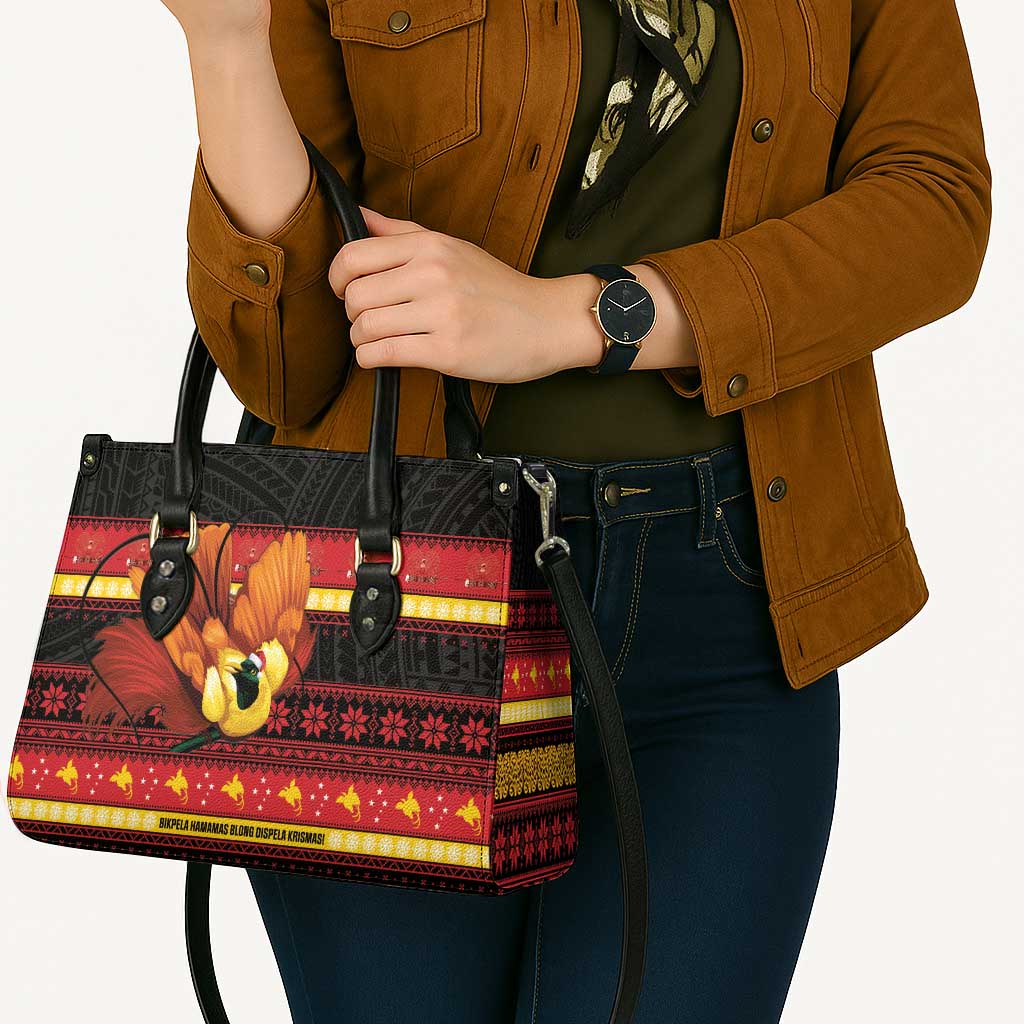 Papua New Guinea Christmas Leather Bag Bikpela hamamas blong dispela Krismas - Polynesian Pride