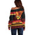Papua New Guinea Christmas Off Shoulder Sweater Bikpela hamamas blong dispela Krismas - Polynesian Pride