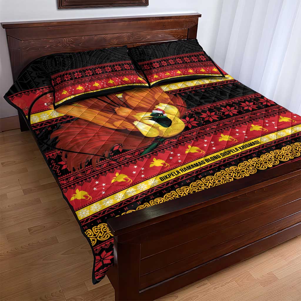 Papua New Guinea Christmas Quilt Bed Set Bikpela hamamas blong dispela Krismas - Polynesian Pride