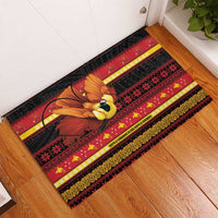 Papua New Guinea Christmas Rubber Doormat Bikpela hamamas blong dispela Krismas - Polynesian Pride