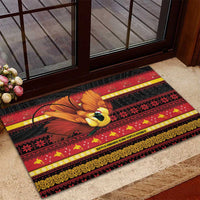 Papua New Guinea Christmas Rubber Doormat Bikpela hamamas blong dispela Krismas - Polynesian Pride