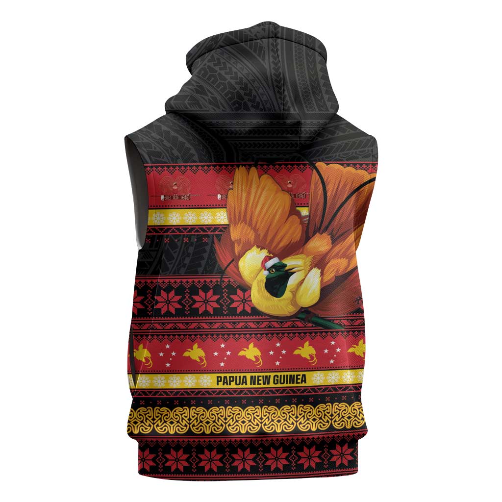 Papua New Guinea Christmas Sleeveless Hoodie Bikpela hamamas blong dispela Krismas - Polynesian Pride