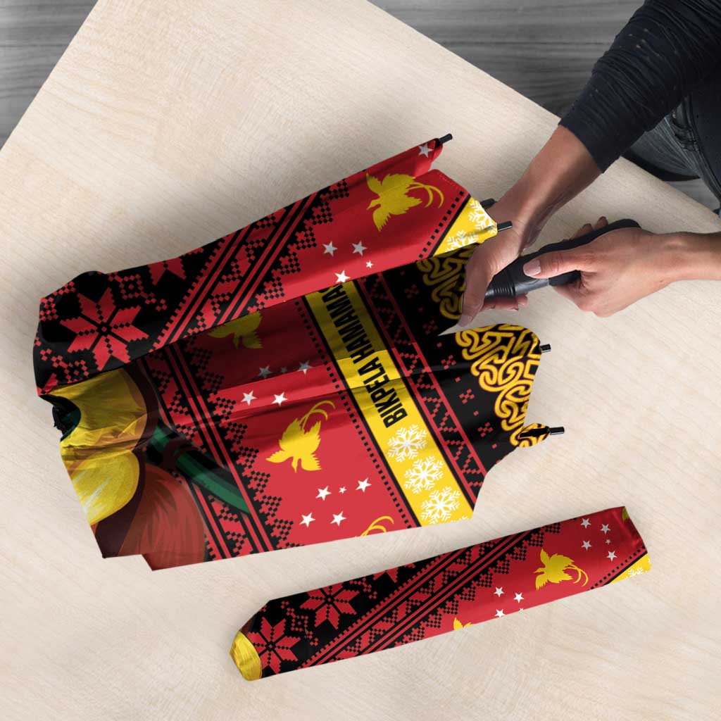 Papua New Guinea Christmas Umbrella Bikpela hamamas blong dispela Krismas - Polynesian Pride